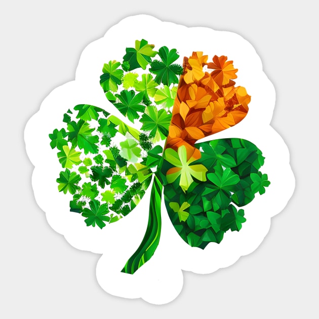 Cute Shamrock Clover for St. Patrick's Day Sticker by Danielle Shipp